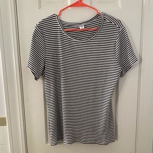 Old Navy Ribbed Black & White Shirt